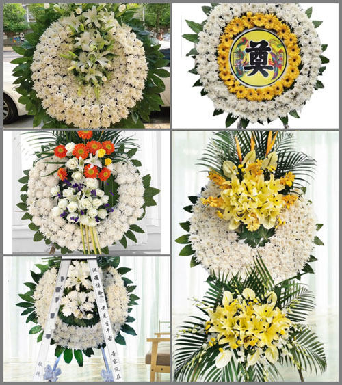 浙江省台州临海市小芝镇下村桥村花圈速递